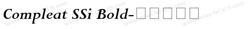 Compleat SSi Bold字体转换
